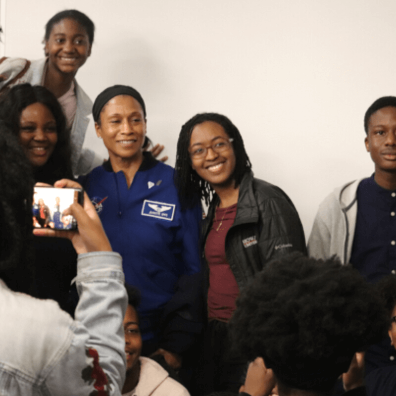 Physics Students Take Selfies with NASA Astronaut